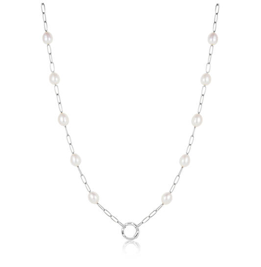 Pop Charms - Collier - Argent / Rhodié - Perle - 45cm